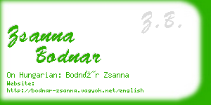 zsanna bodnar business card